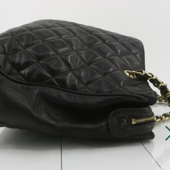 Chanel Vintage Black Quilted Lambskin Shoulder Tote Bag Authentic Classic - Picture 3 of 16